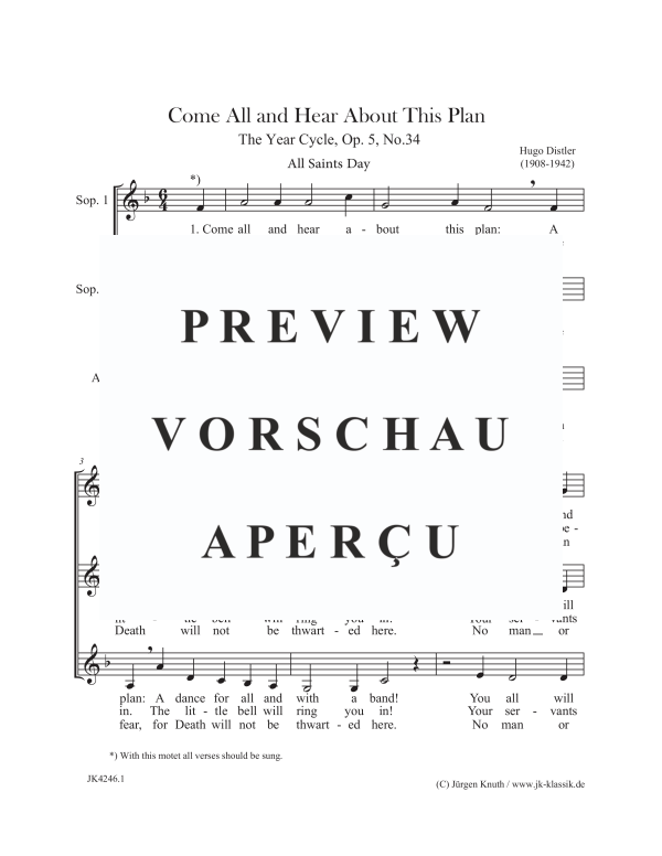 gallery: Come All and Hear About This Plan / The Year Cycle, Op.5, No.34, , Frauenchor SSA