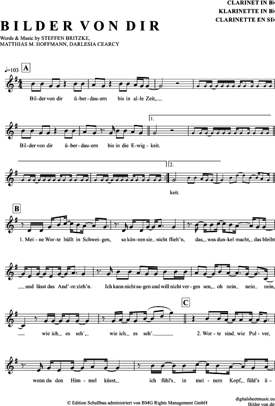 Product gallery: Page 1 of 4 Bilder von dir , Al-Deen, Laith, Clarinet in B-flat