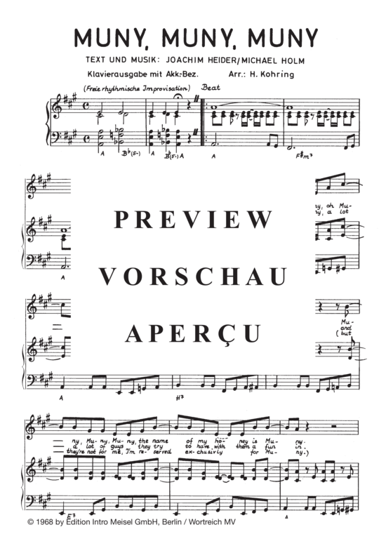 Produktgalerie: Seite 4 von 4 Muny, Muny, Muny, 	Giorgio, Klavier und Gesang