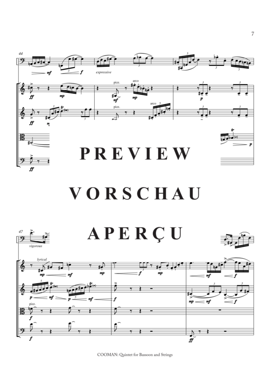 Product gallery: Page 8 of 21 Quintett für Fagott und Streicher, , 