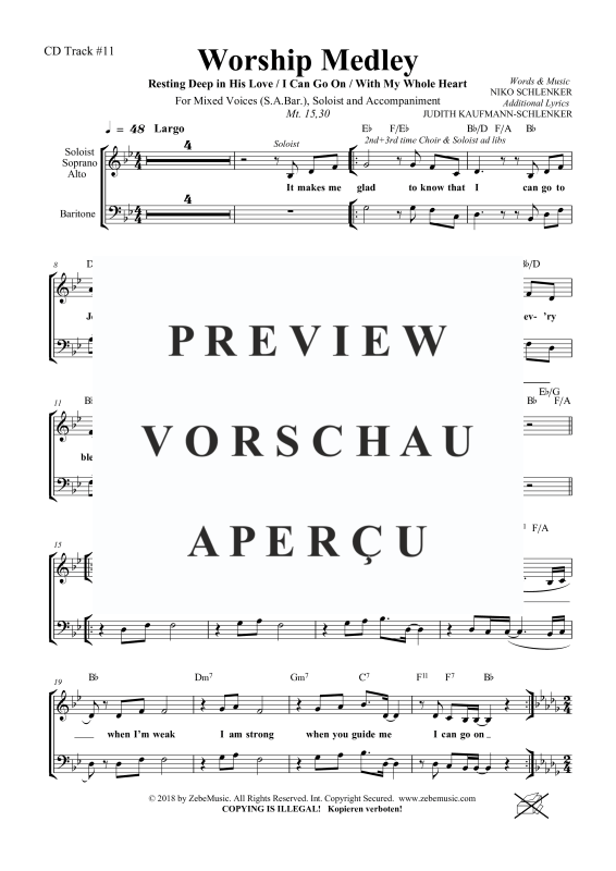 gallery: Worship-Medley, , Gemischter Chor SAM/Solo opt.und Klavier