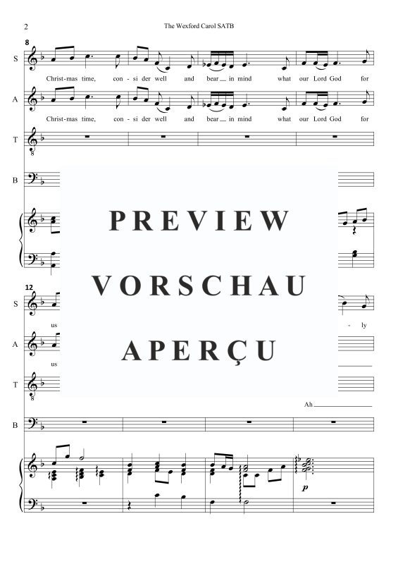 Produktgalerie: Seite 5 von 11 The Wexford Carol, , Gemischter Chor und Klavier