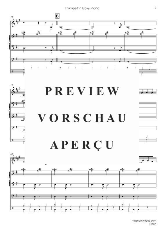 Produktgalerie: Seite 7 von 11 Moon, , Trompete in B und Klavier - E-Bass und Drum Set optional