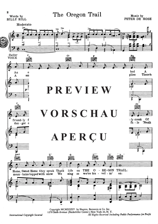 Produktgalerie: Seite 3 von 8 The Oregon Trail , Popular Standard, Klavier und Gesang