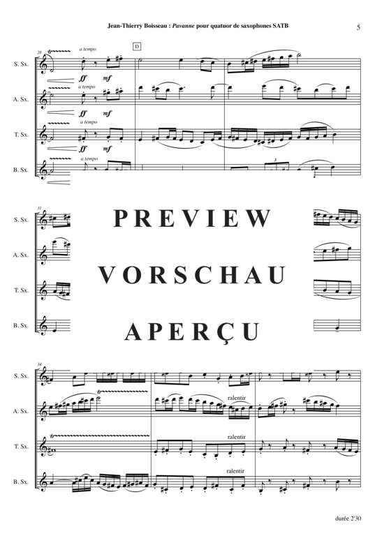 Product gallery: Page 6 of 19 Pavanne , , (Saxophone Quartet SATB)