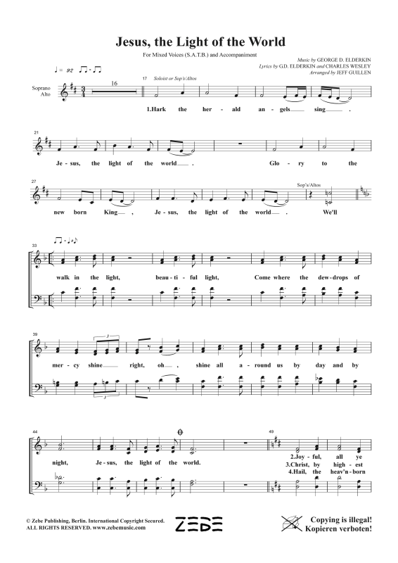 gallery: Jesus, the Light of the World, , Gemischter Chor und Klavier