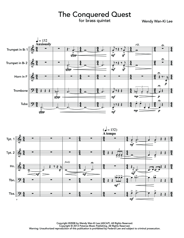 Produktgalerie: Seite 1 von 11 Conquered Quest, The, , (Blechbläser Quintett)