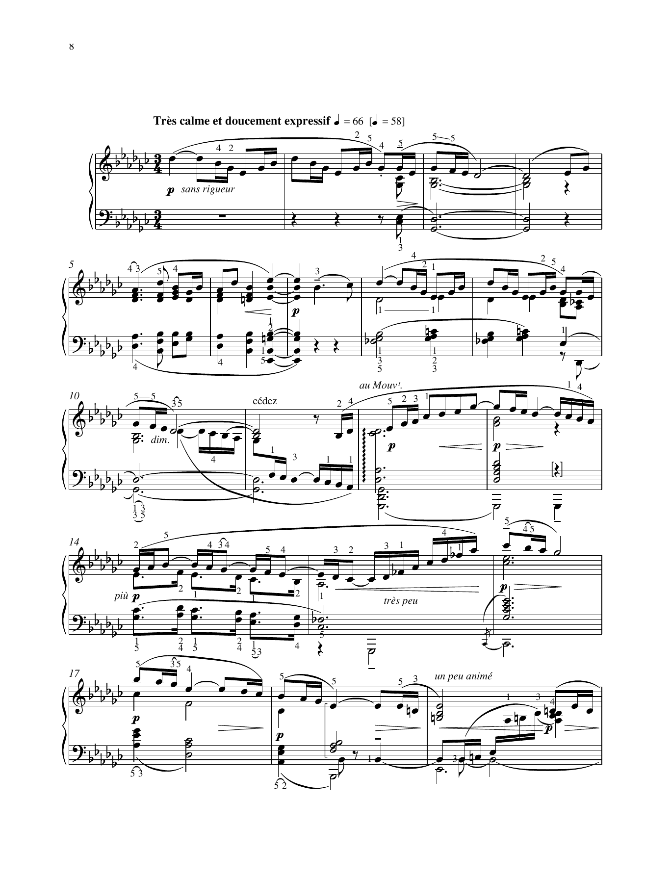 Product gallery: Page 1 of 1 La Fille aux cheveux de lin, Claude Debussy