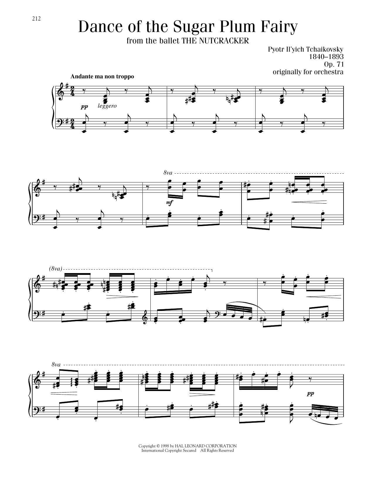 Produktbild zu: Dance Of The Sugar Plum Fairy, Op. 71a