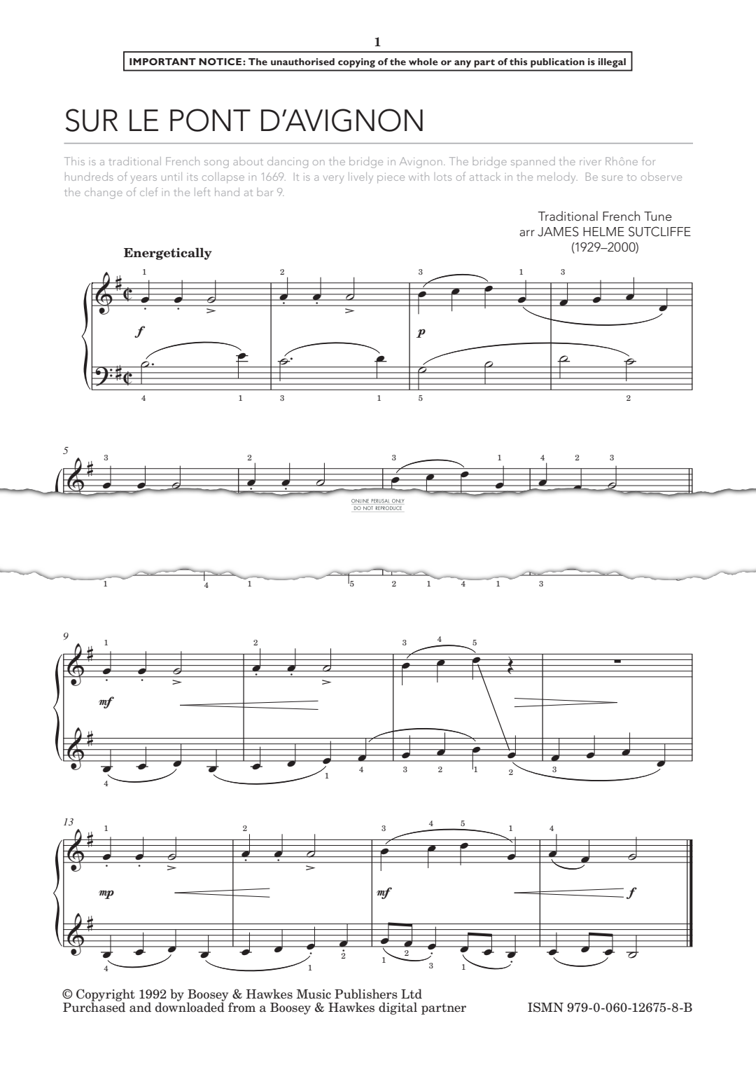 Product gallery: Page 1 of 1 Sur Le Pont D'Avignon, French Traditional