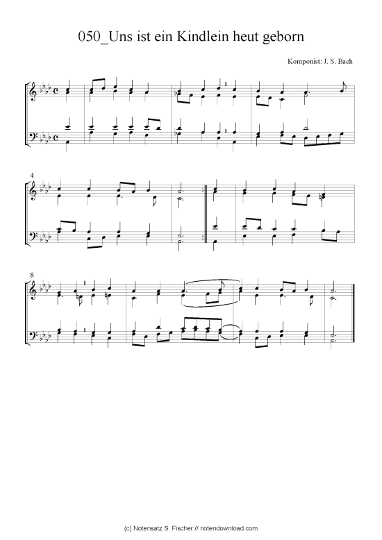 Produktbild zu: Uns ist ein Kindlein heut geborn J. S. Bach