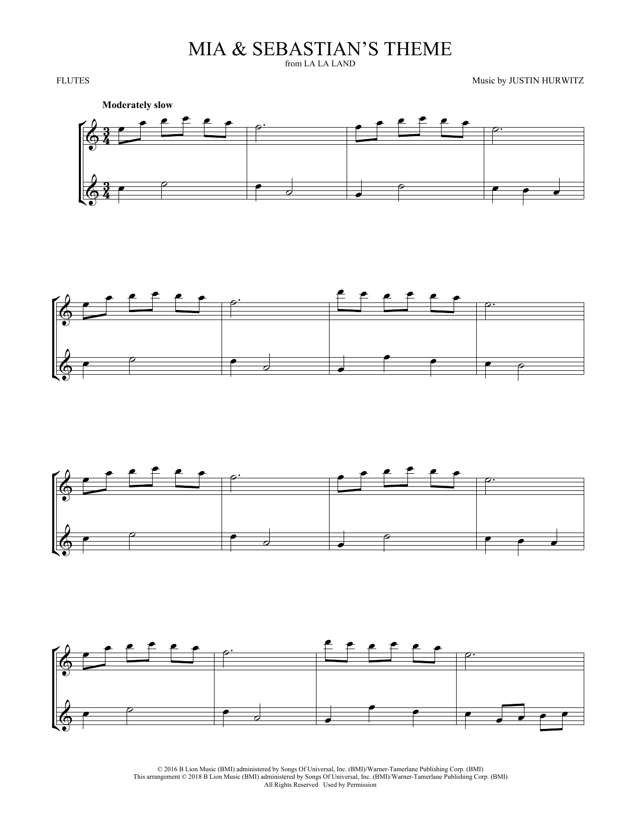 Product gallery: Page 1 of 1 Mia & Sebastian's Theme (from La La Land), Justin Hurwitz