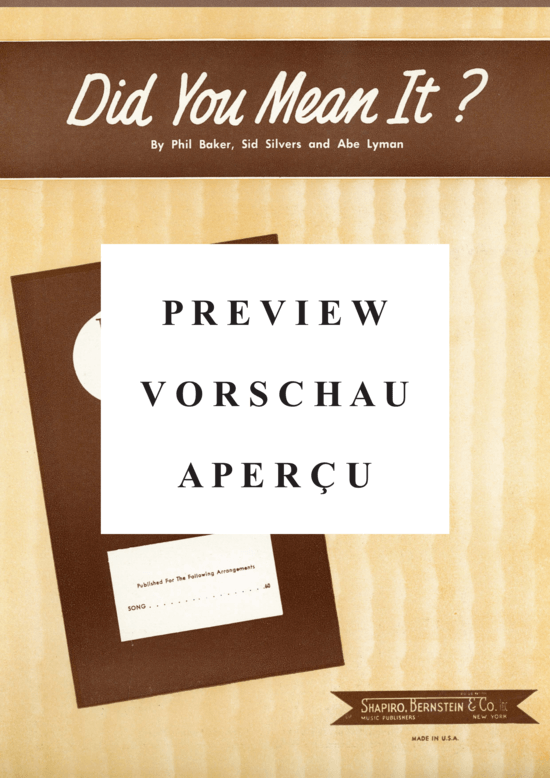 gallery: Did You Mean It? , Lyman, Abe  , Klavier und Gesang