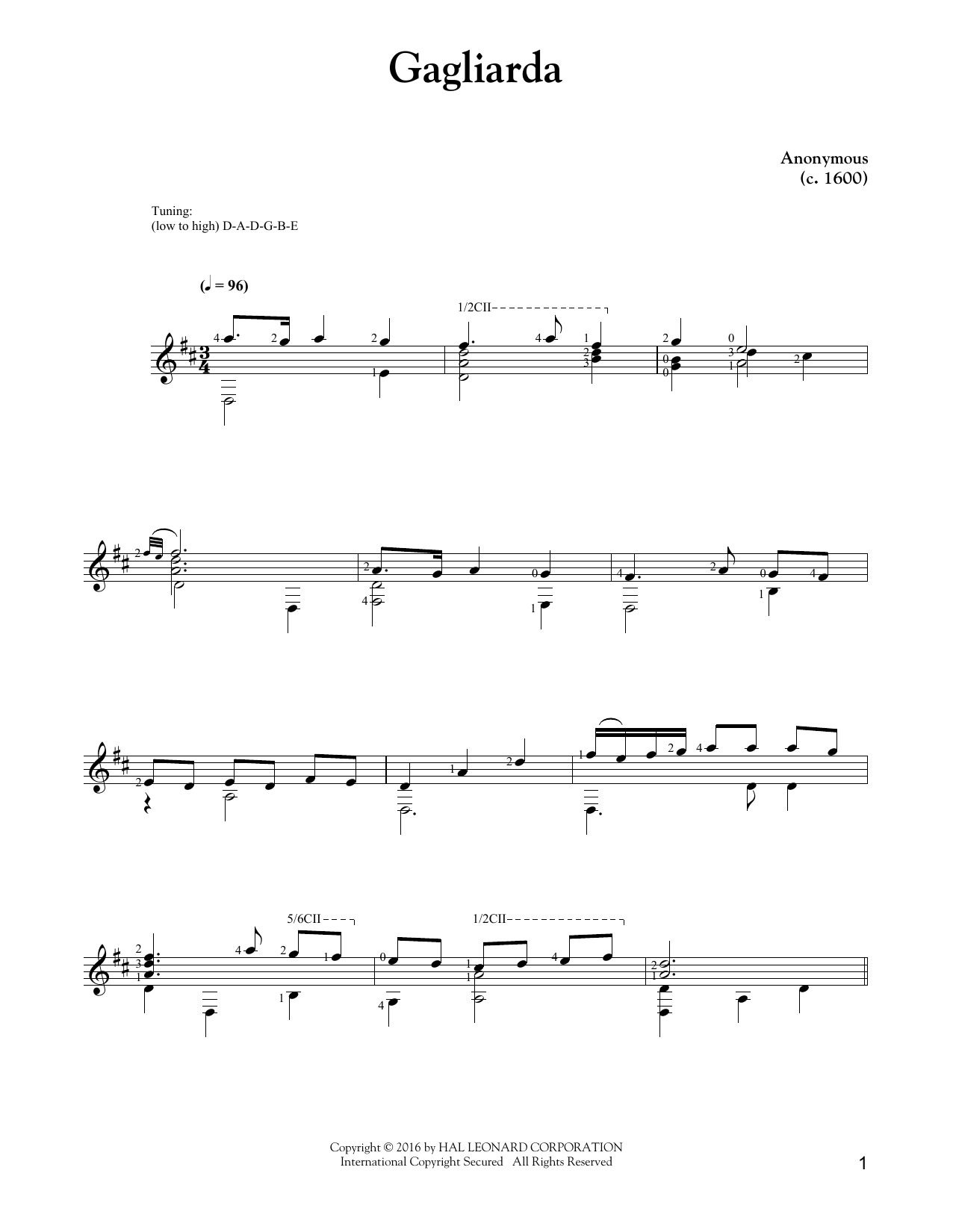 Produktbild zu: Gagliarda