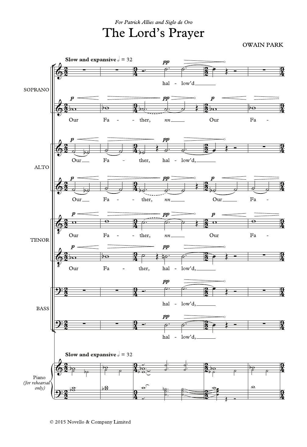 Produktbild zu:  The Lord's Prayer - Owain Park