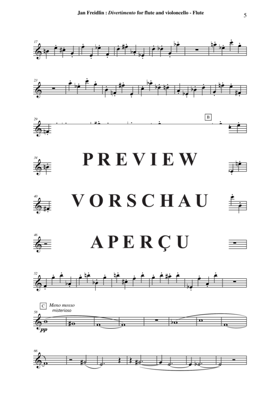 Product gallery: Page 21 of 21 Divertimento , , (Duet for flute + violoncello)