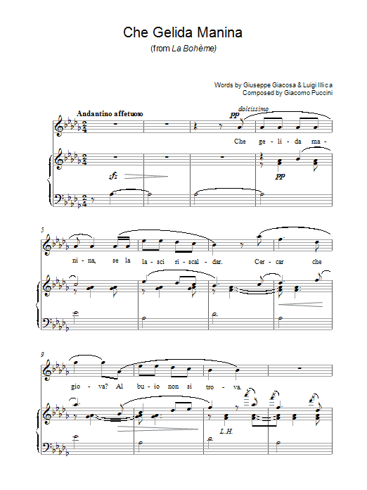 Produktbild zu: Che Gelida Manina (from La Boheme)