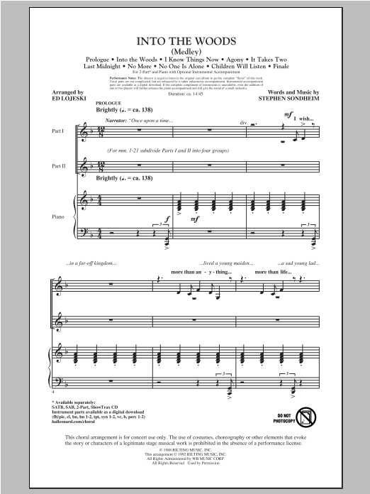 Produktbild zu: Into The Woods (Medley)