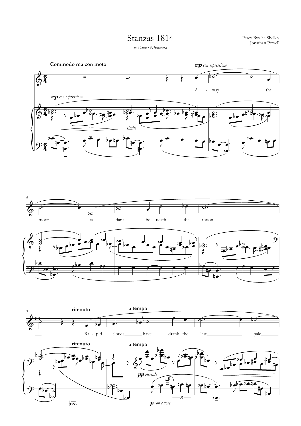 Product picture to: Stanzas 1814 (for mezzo-soprano and piano)