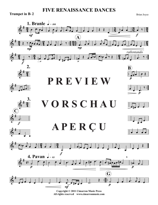 Produktgalerie: Seite 16 von 19 Fünf Renaissance Tänze , , (Blechbläserquintett)