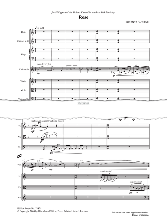 Produktgalerie: Seite 1 von 1 Rose, Roxanna Panufnik, Violine