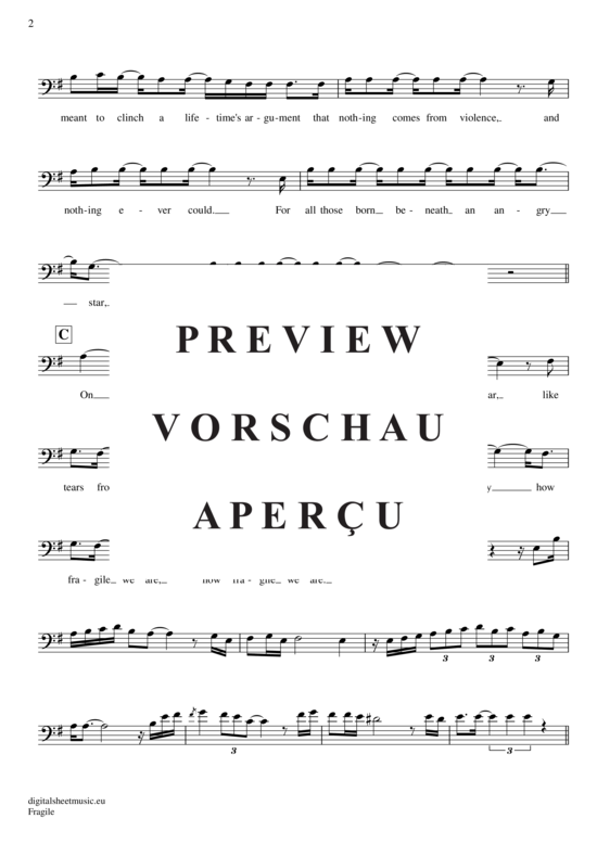 Product gallery: Page 3 of 4 Fragile , Sting, (Posaune / Bariton)