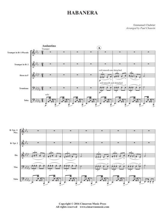 Produktbild zu: Habanera Emmanuel Chabrier
