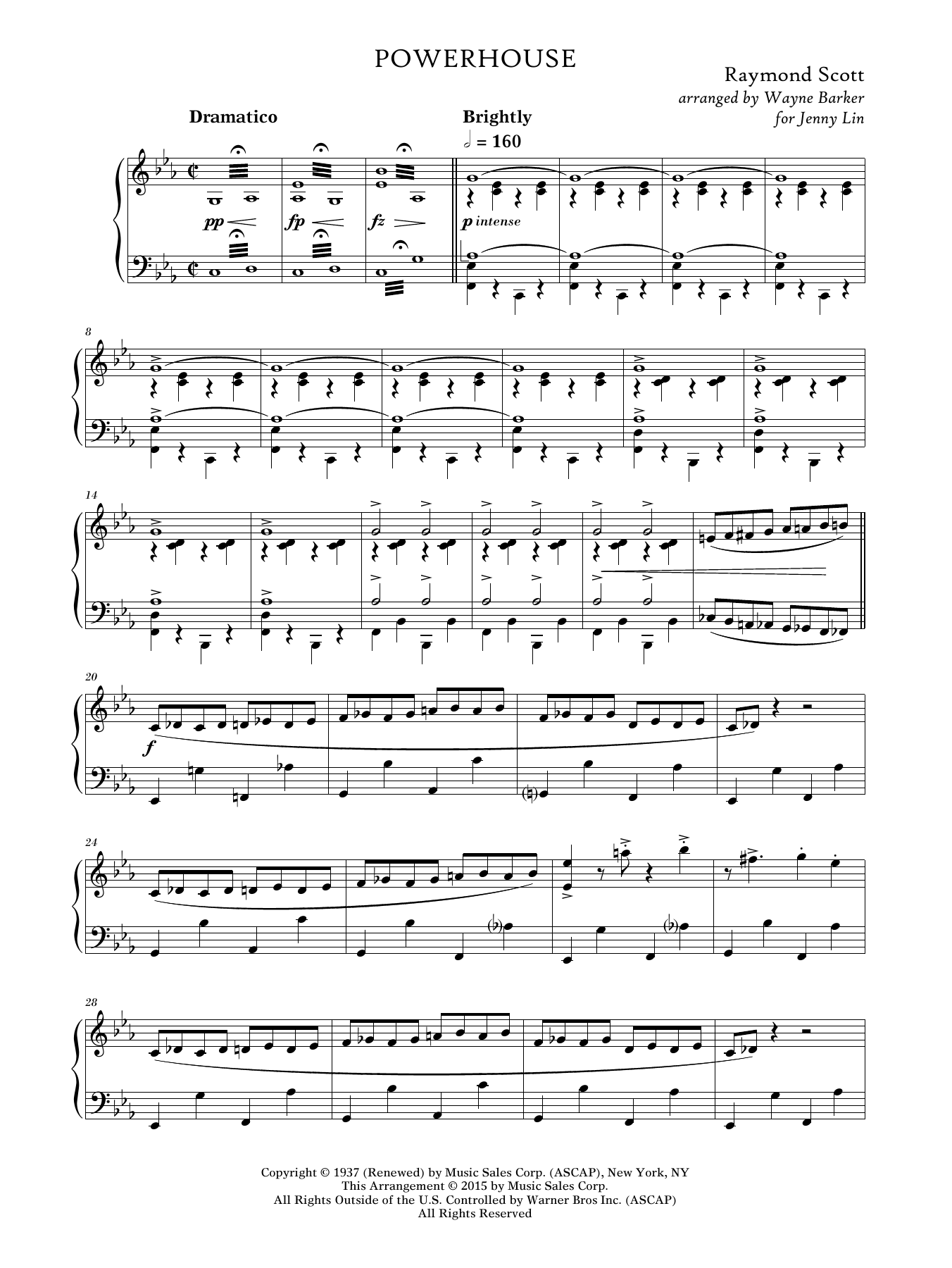 Product gallery: Page 1 of 1 Powerhouse (arr. Wayne Barker), Raymond Scott