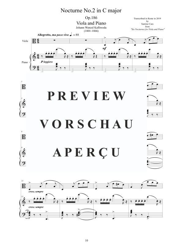 Produktgalerie: Seite 11 von 11 Sechs Nocturnes Op.186, , Viola und Klavier