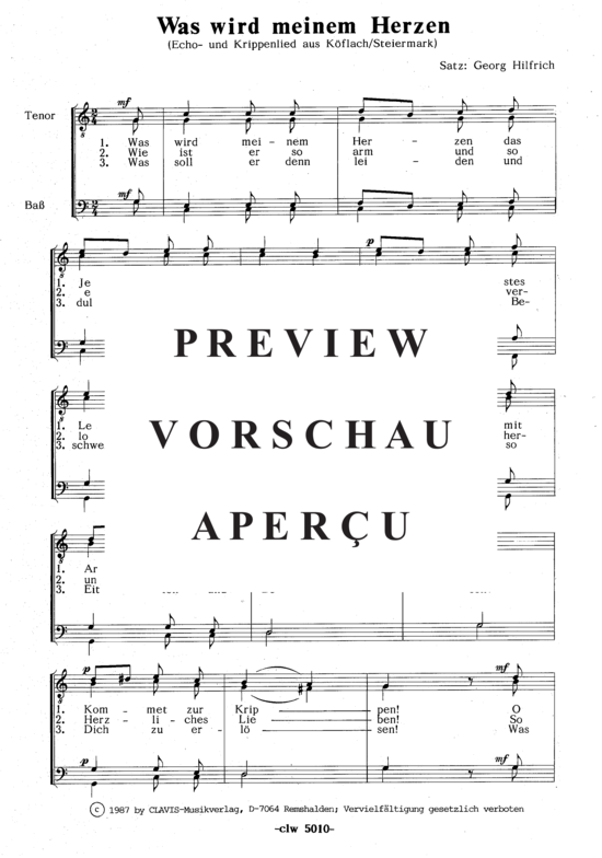 Product gallery: Page 2 of 3 Was wird meinem Herzen , , (male choir)