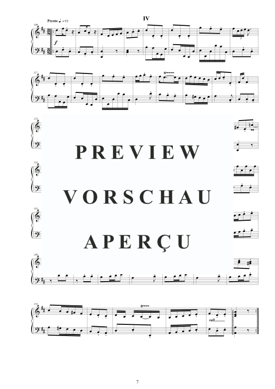 Produktgalerie: Seite 8 von 10 Cembalo Sonate Nr. 1 in D-Dur Op.1, , Cembalo/Klavier Solo