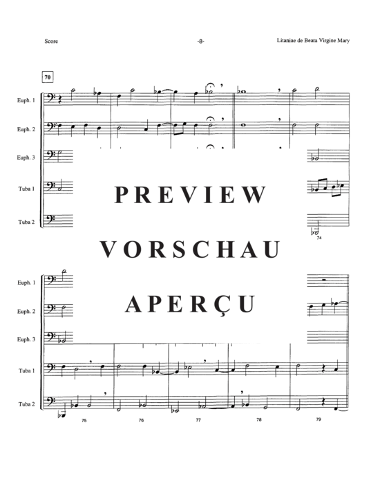 Product gallery: Page 10 of 21 Lianiae de Beata Virgine Mary , , (Tuba Quintet EEETT)