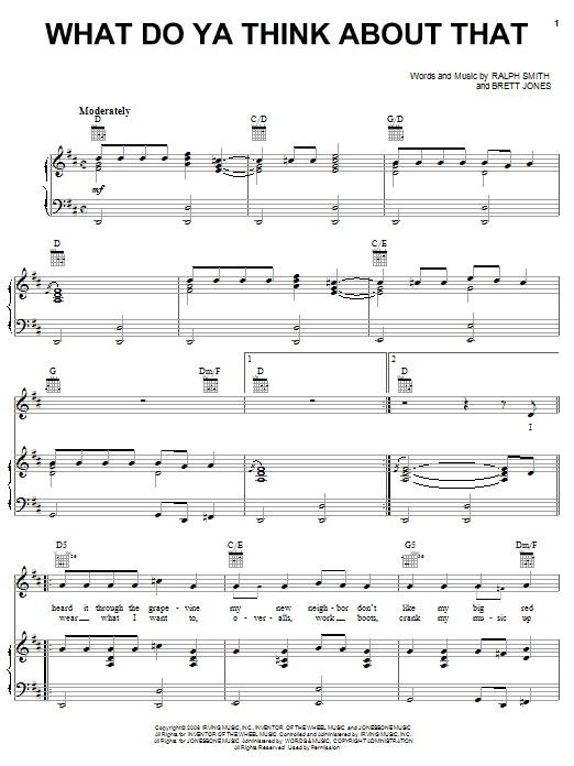 Produktgalerie: Seite 1 von 1 What Do Ya Think About That, Montgomery Gentry, Gesang, Gitarre, Klavier