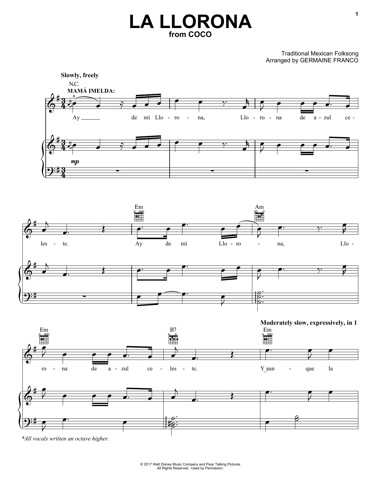 Produktbild zu: La Llorona (from Coco)
