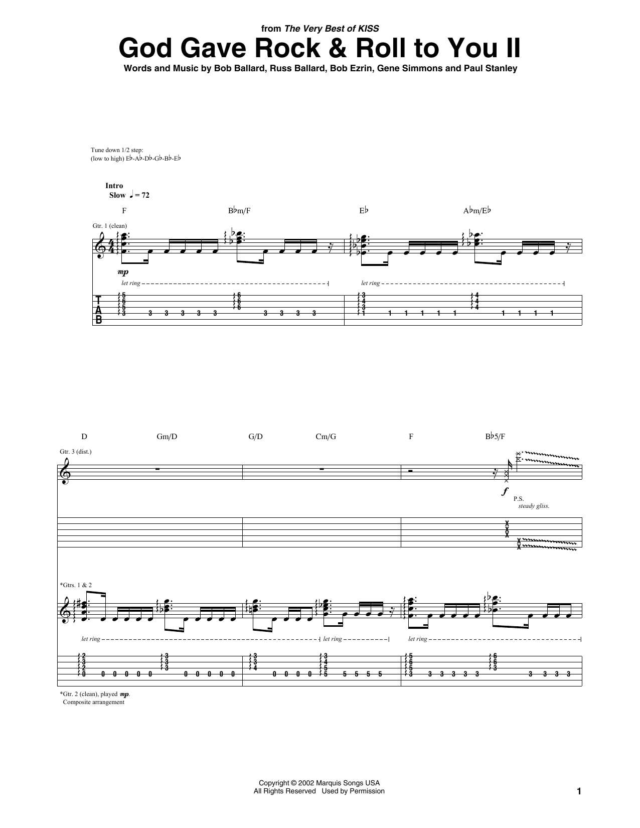 Produktgalerie: Seite 1 von 1 God Gave Rock & Roll To You II, KISS, Gitarre
