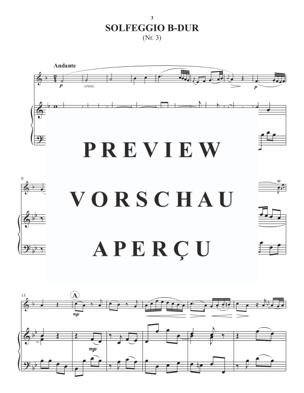 Produktgalerie: Seite 7 von 11 Zwei Solfeggien, K.V. 393, , Horn in F und Klavier