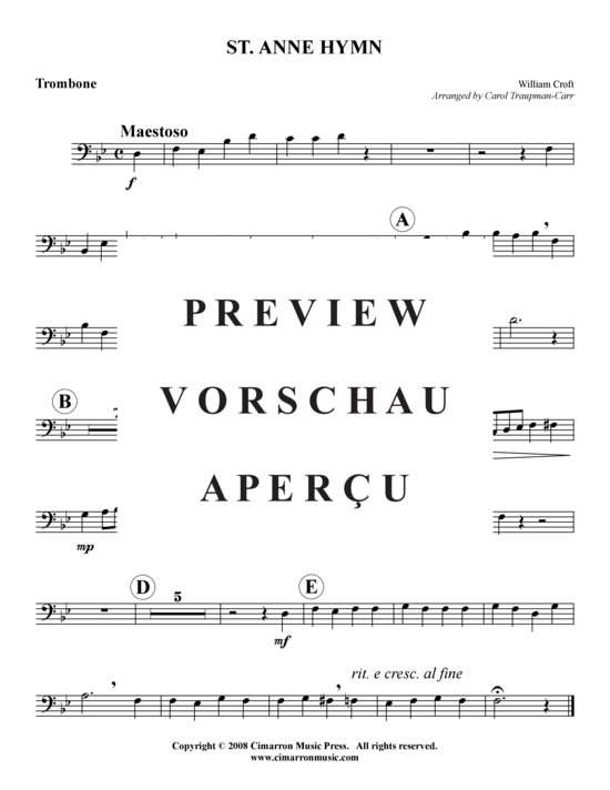 Produktgalerie: Seite 5 von 8 St. Anne Hymn , , (2x Tromp in B, Horn/Pos, Pos)