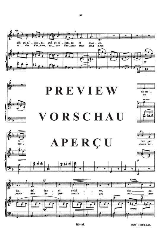 gallery: L´augellin da´ lacci , Sieber Ferdinand, (Gesang mittel + Klavier)