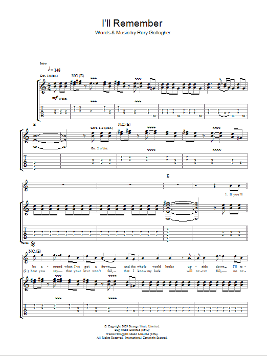 Produktgalerie: Seite 1 von 1 I'll Remember, Taste, Gitarre