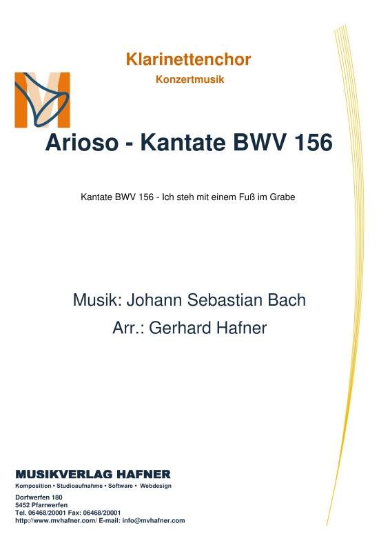 Product picture to: Arioso - Kantate BWV 156Johann Sebastian Bach