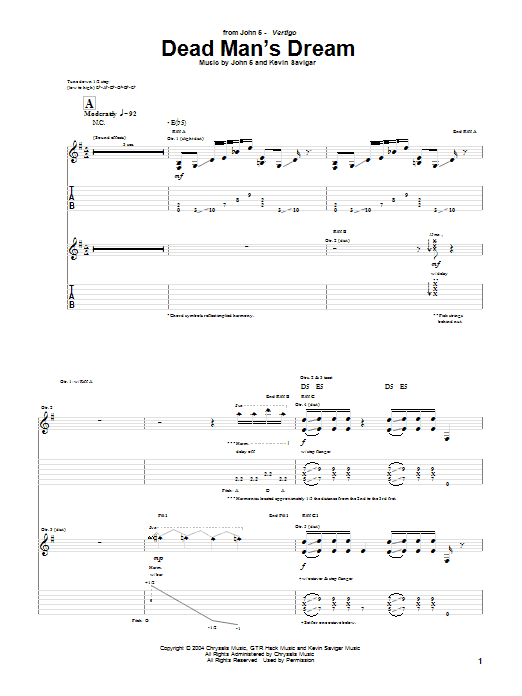 Produktgalerie: Seite 1 von 1 Dead Man's Dream, John 5, Gitarre