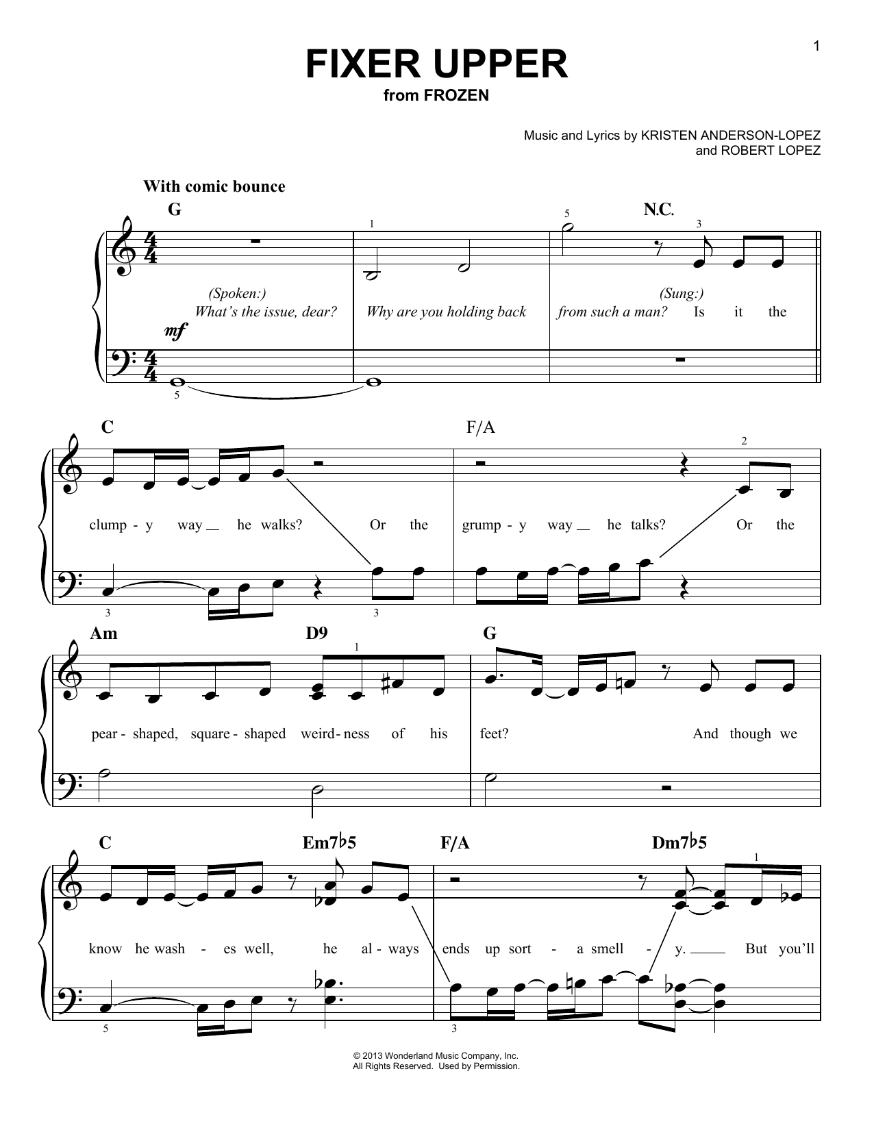 Produktbild zu: Fixer Upper (from Disney's Frozen)