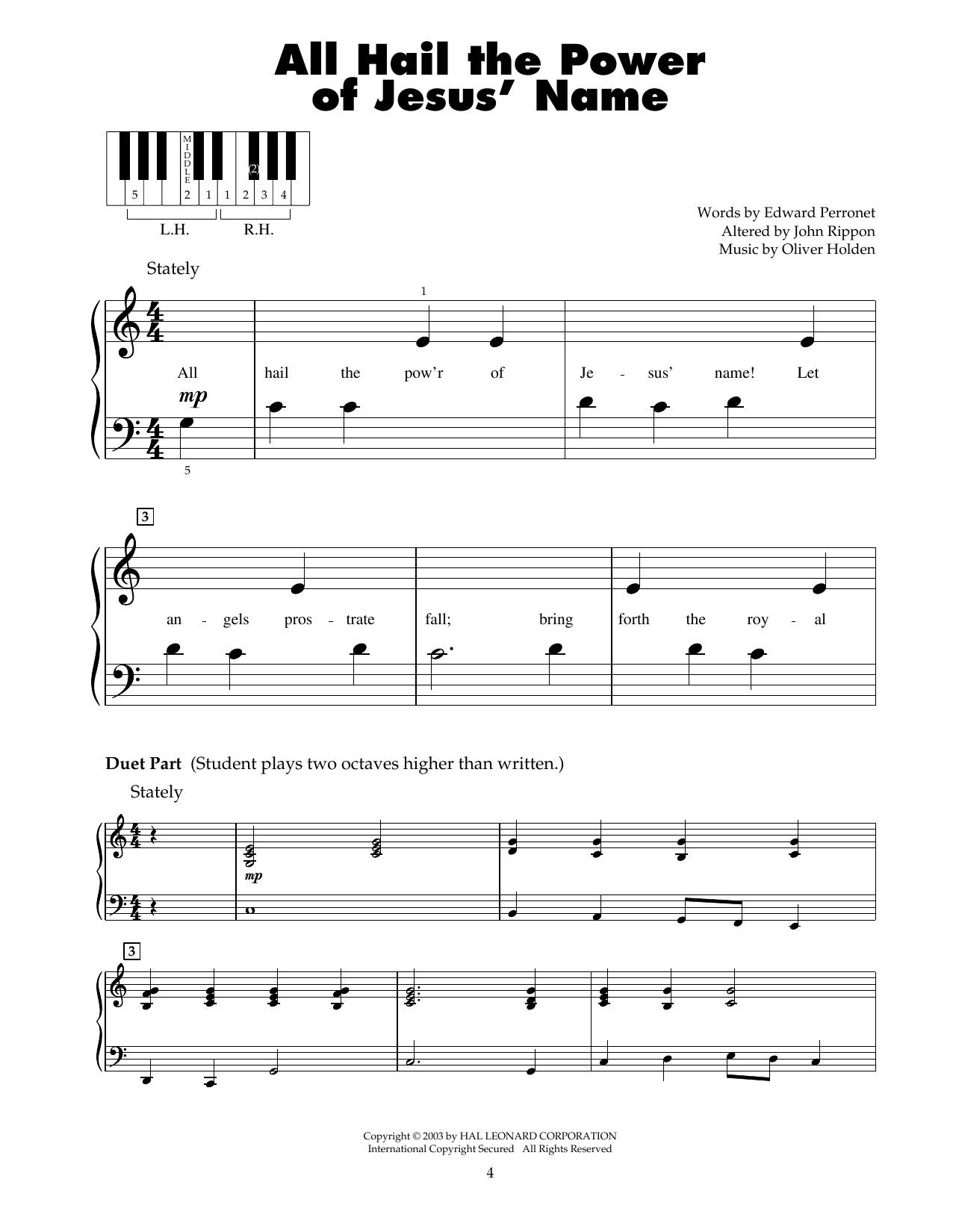 Product gallery: Page 1 of 1 All Hail The Power Of Jesus' Name, Edward Perronet