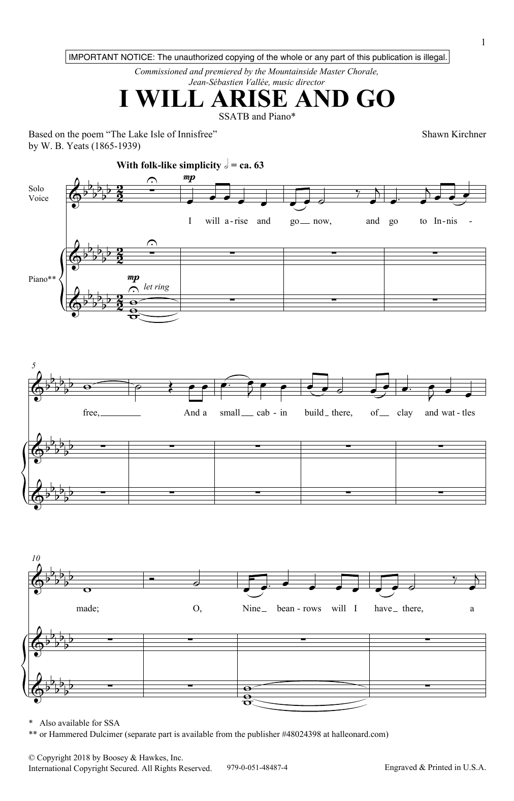 Produktbild zu: I Will Arise And Go