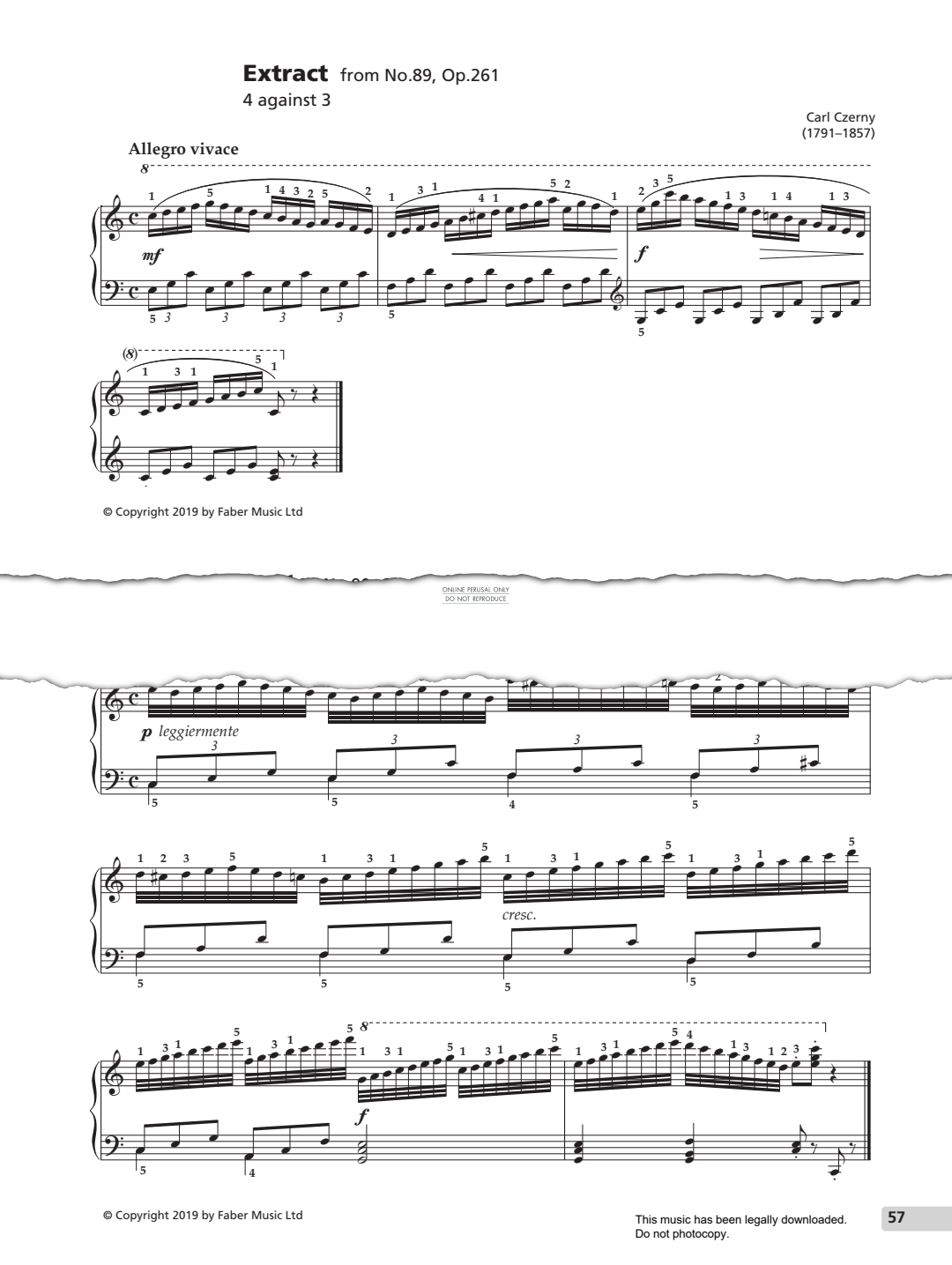 Produktgalerie: Seite 1 von 1 Lento No. 90, Op. 261, Carl Czerny, Klavier