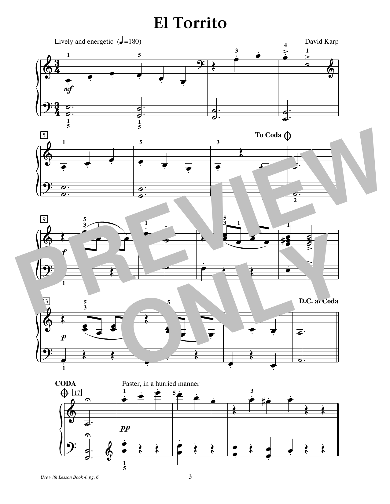 Produktgalerie: Seite 1 von 1 El Torrito, David Karp, Klavier