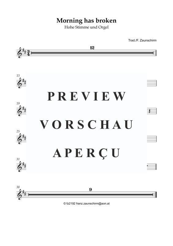 gallery: Morning has broken, , Voice High and Organ