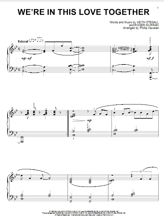 Product picture to: We're In This Love Together (arr. Phillip Keveren)