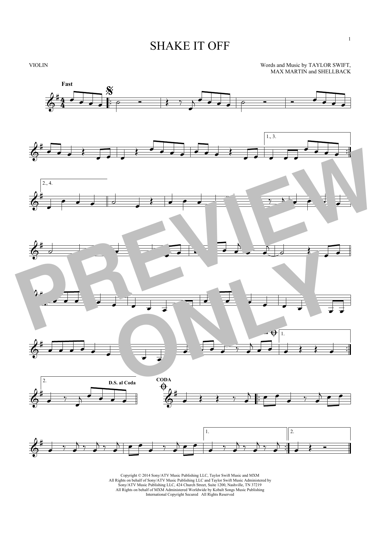 Produktbild zu:  Shake It Off - Taylor Swift