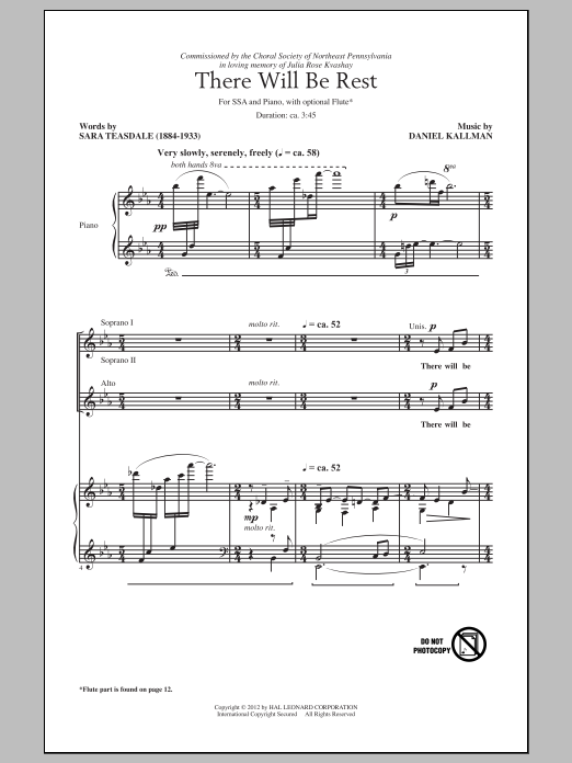 Produktgalerie: Seite 1 von 1 There Will Be Rest, Daniel Kallman, Chor